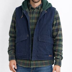 Vintage Pacific Trail Men’s Navy Blue Plaid Lined Outdoor Workwear Vest Large